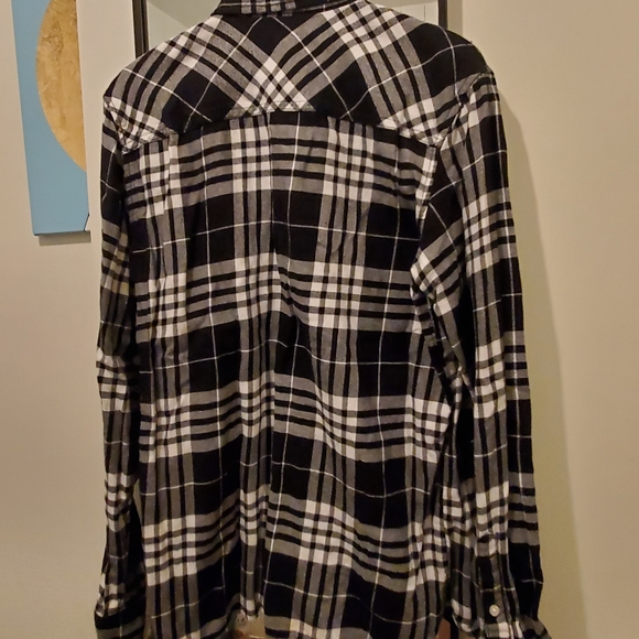 Mens Cheap Monday Check Long Sleeve Button Up Med - Picture 4 of 4